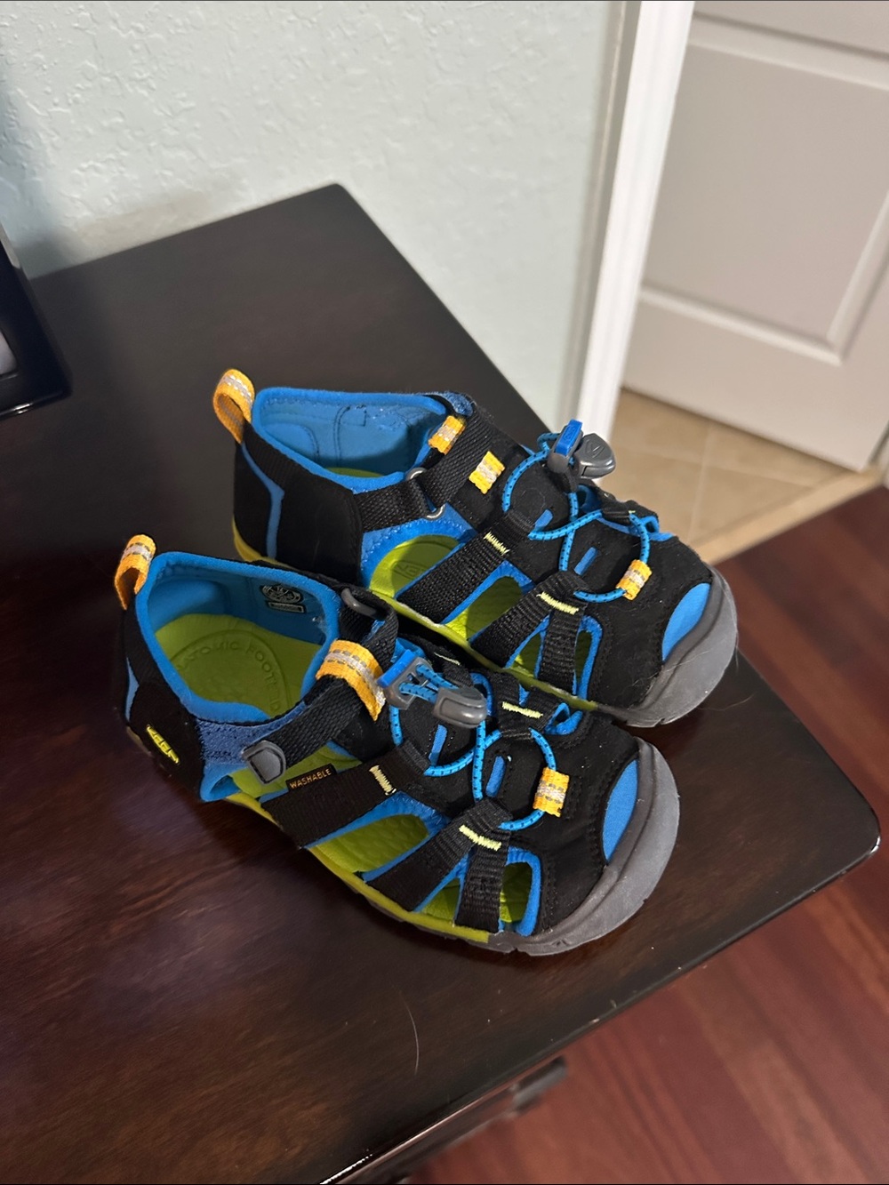 Keen Kids Black, Blue & Yellow Closed-Toe Sandals